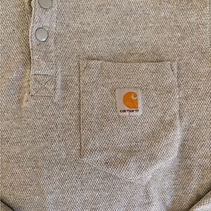 Carhartt Gray Waffle Henley with Pocket